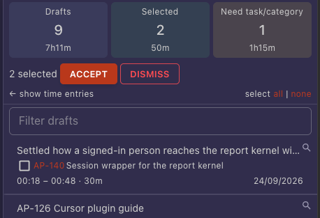 Accept or Dismiss